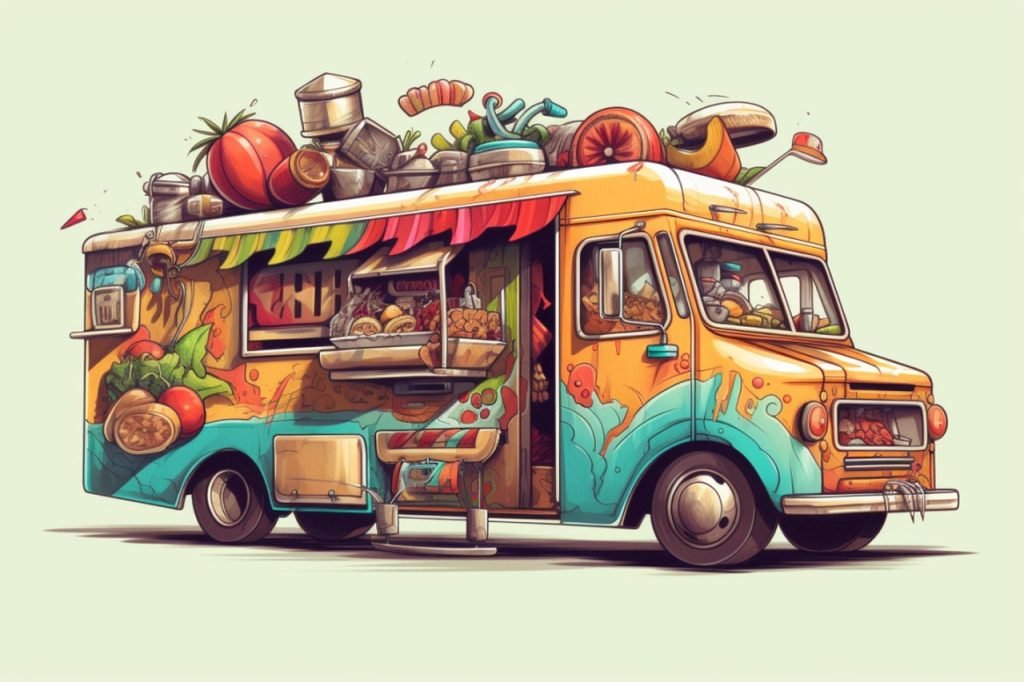 food truck, food, truck, car, cartoon, car wallpapers, vehicle, automotive, automobile